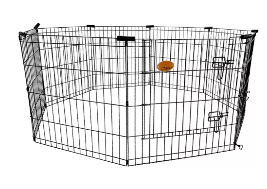 KennelMaster Indoor/Outdoor Exercise Pen with Door, 24 in.