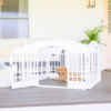 Carlson 24-Inch 4-Panel Plastic Pet Playpen with Door - White